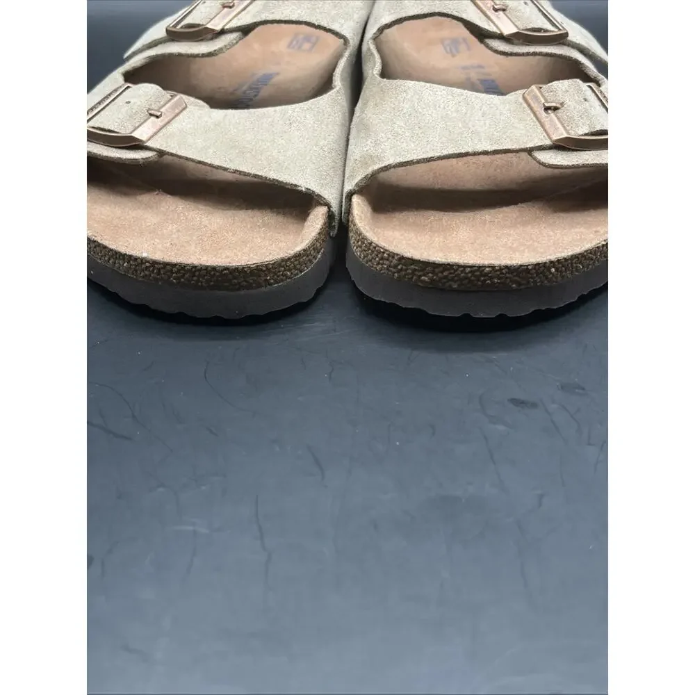 Birkenstock 2 straps adjustable sandals Flip Flops Sz 37 Ivory Beige NWOB US 9